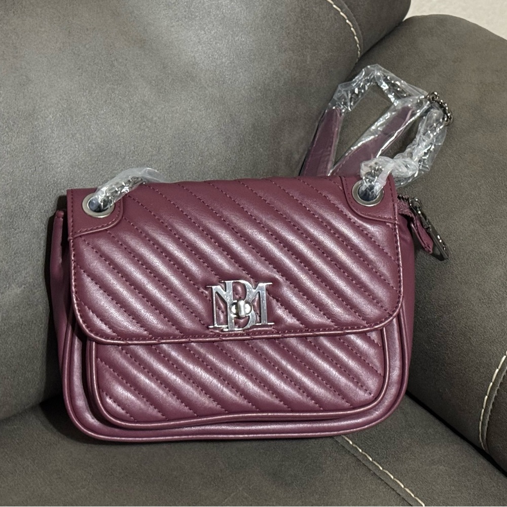 Quilted Burgundy Crossbody Bag